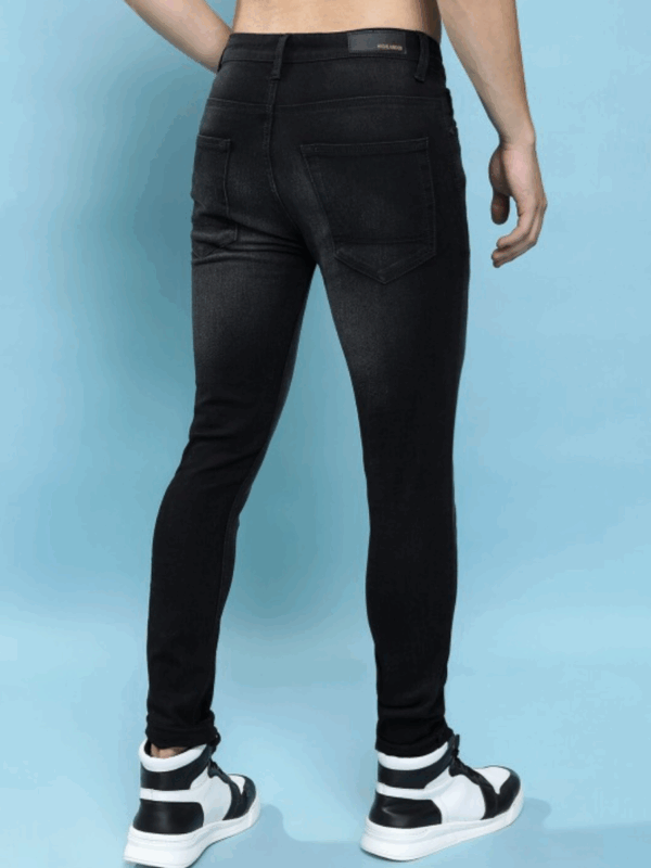Men Skinny Fit Clean Look Light Fade Whiskers Stretchable Jeans - Image 4